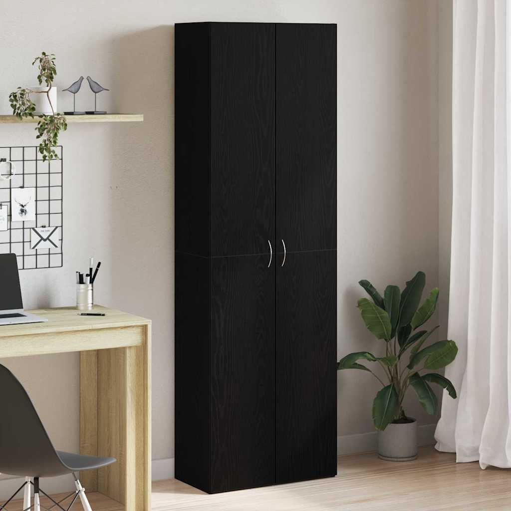 Irodai szekrény Fekete tölgy 60 x 32 x 190 cm Szerelt Fa