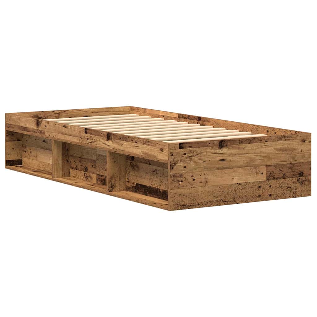 antik fa szerelt fa ágykeret matrac nélkül 75x190 cm