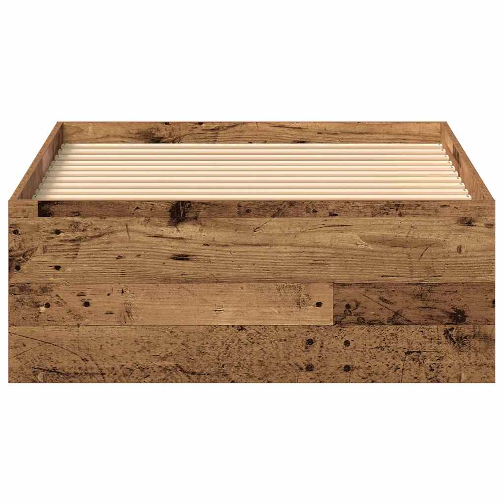 antik fa szerelt fa ágykeret matrac nélkül 75x190 cm