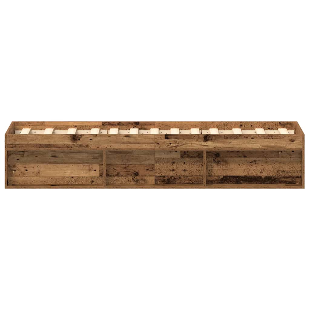 antik fa szerelt fa ágykeret matrac nélkül 75x190 cm