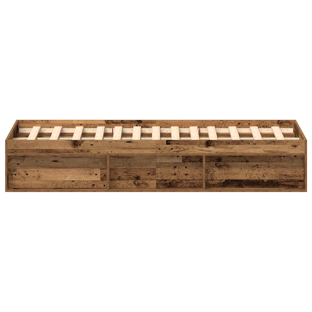 antik fa szerelt fa ágykeret matrac nélkül 150x200 cm