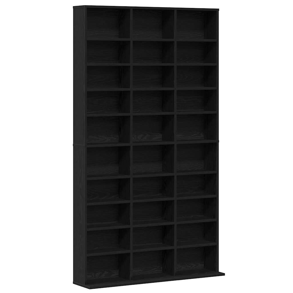 CD szekrény Fekete tölgy 101 x 23 x 177,5 cm Szerelt Fa