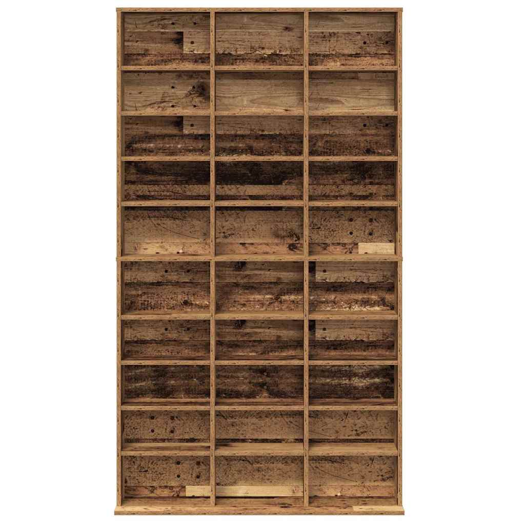 CD szekrény polcokkal Régi fa 101 x 23 x 177,5 cm Faanyag