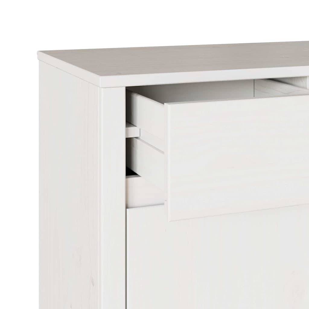 Széf fiókkal Drammen Fehér 114 x 43 x 75,5 cm Tömör fenyőfa