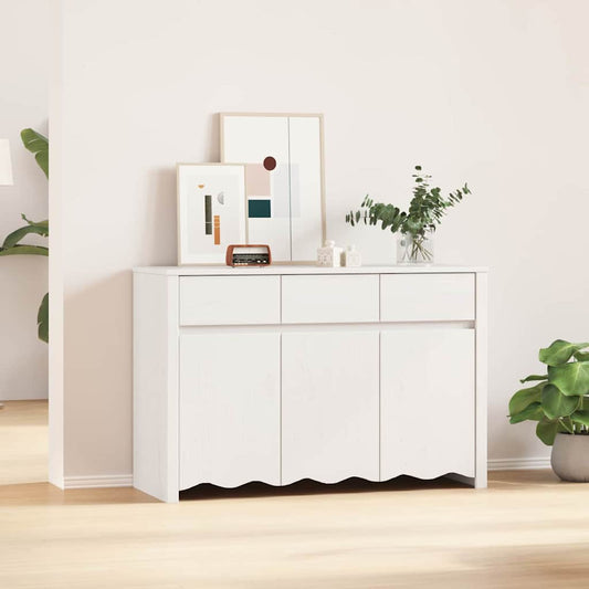 Széf fiókkal Drammen Fehér 114 x 43 x 75,5 cm Tömör fenyőfa