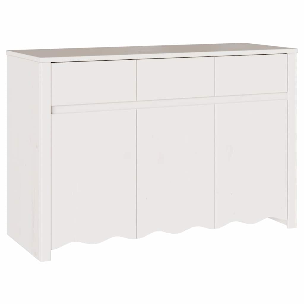 Széf fiókkal Drammen Fehér 114 x 43 x 75,5 cm Tömör fenyőfa
