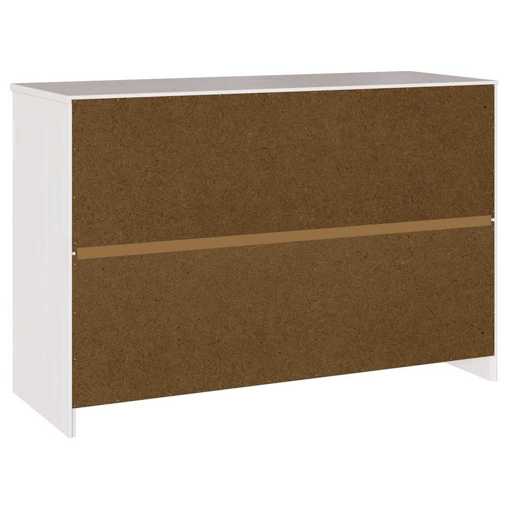 Széf fiókkal Drammen Fehér 114 x 43 x 75,5 cm Tömör fenyőfa