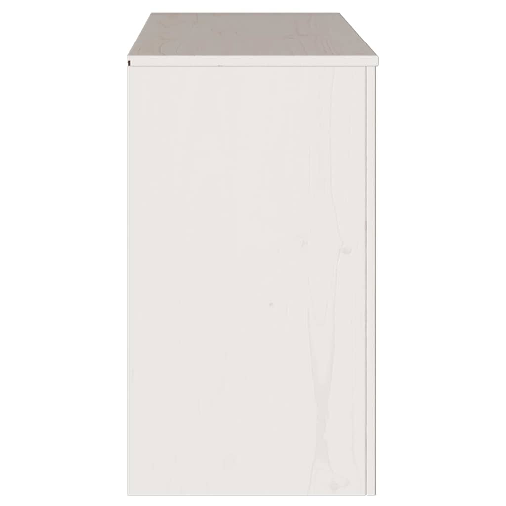 Széf fiókkal Drammen Fehér 114 x 43 x 75,5 cm Tömör fenyőfa
