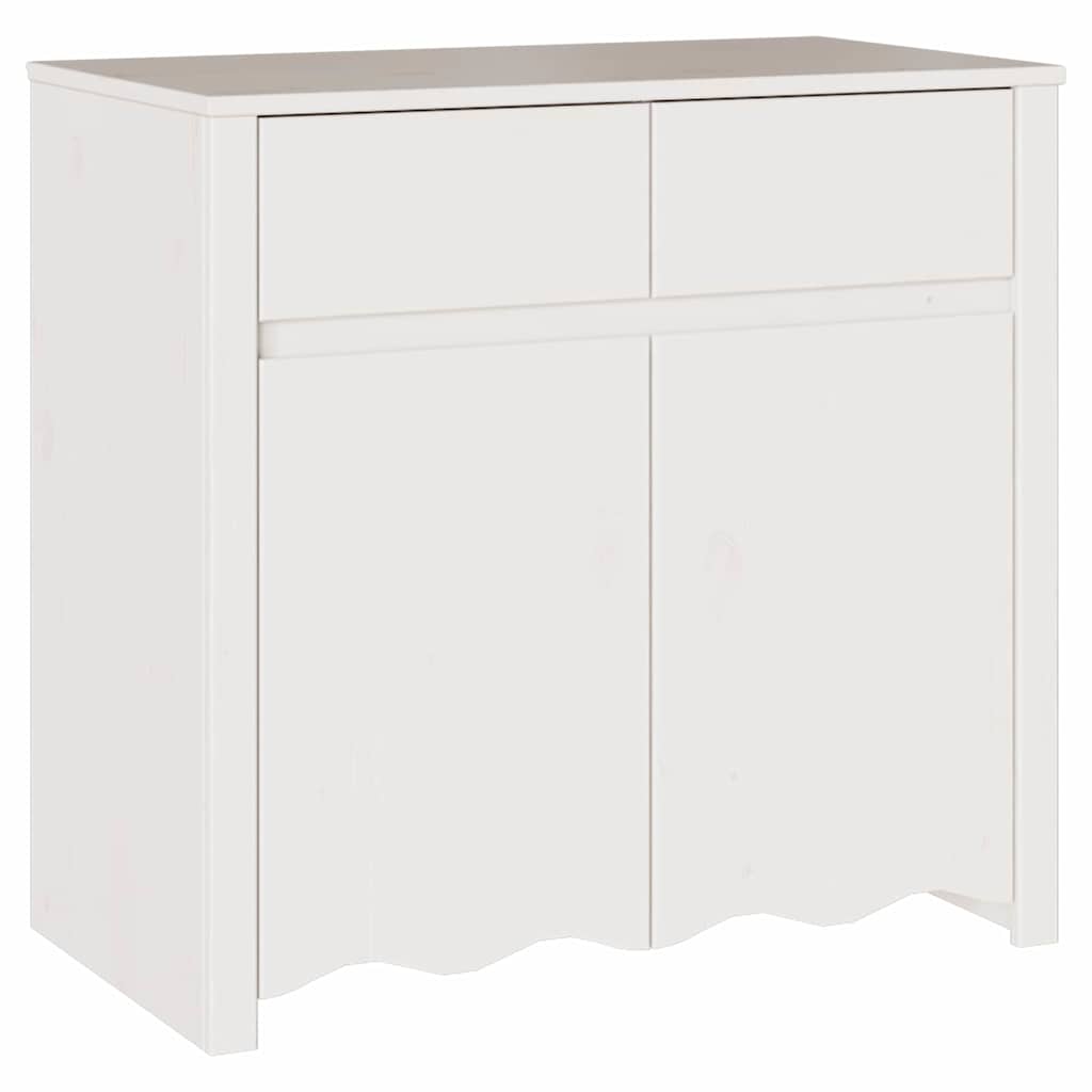 Széf fiókkal Drammen Fehér 79 x 43 x 75.5 cm Tömör fenyőfa
