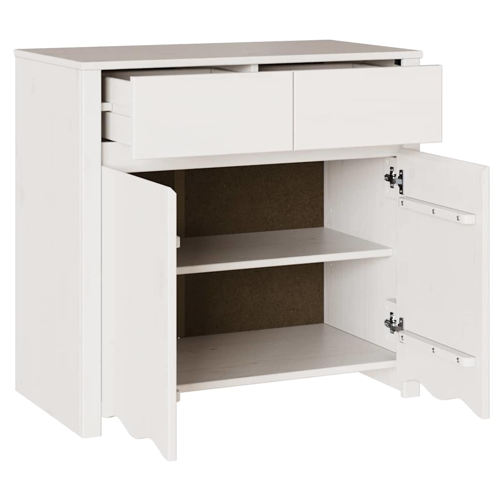 Széf fiókkal Drammen Fehér 79 x 43 x 75.5 cm Tömör fenyőfa