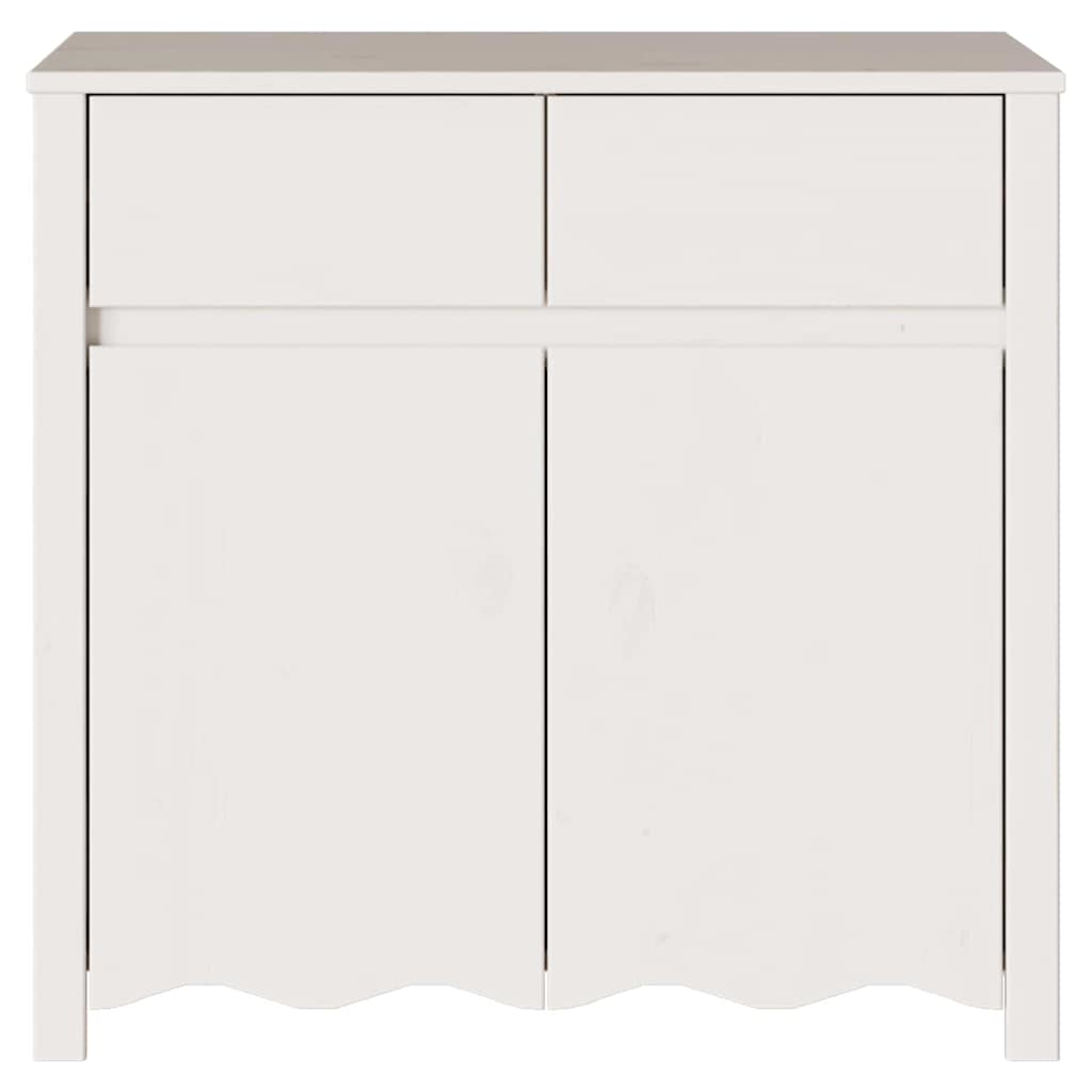 Széf fiókkal Drammen Fehér 79 x 43 x 75.5 cm Tömör fenyőfa