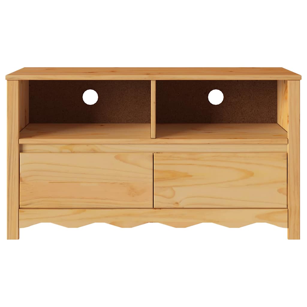 TV szekrény Drammen Tölgy színű 99 x 43 x 55 cm Tömör fenyőfa