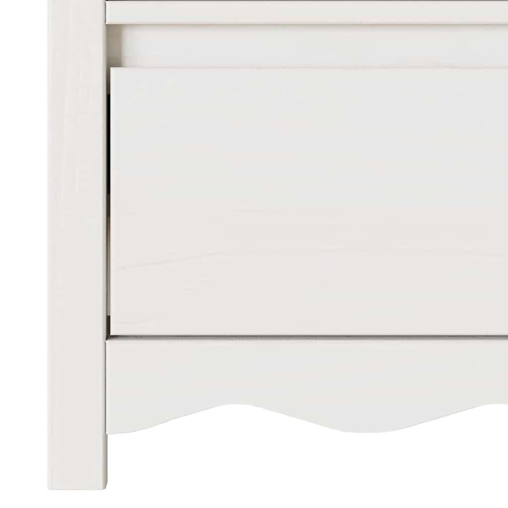 TV szekrény fiókkal Drammen Fehér 99 x 43 x 55 cm Tömör fenyőfa