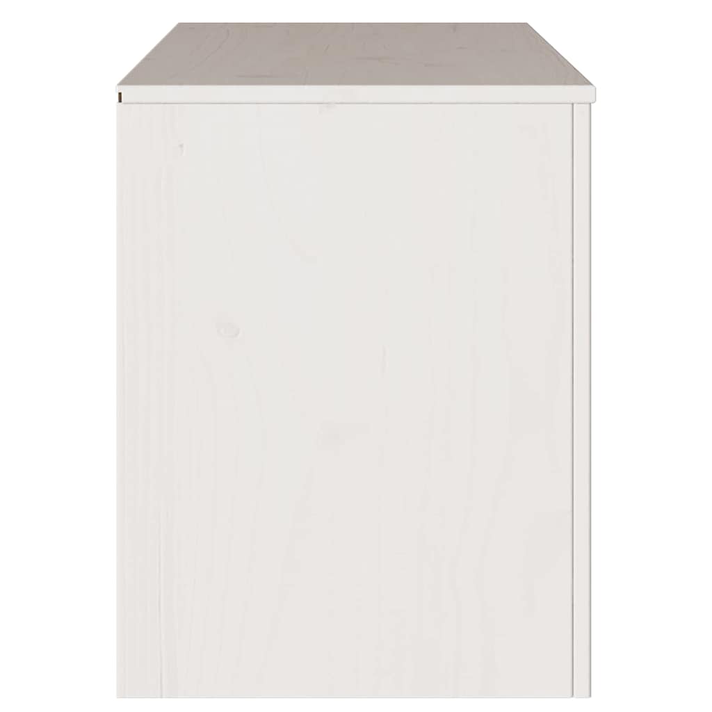 TV szekrény fiókkal Drammen Fehér 99 x 43 x 55 cm Tömör fenyőfa