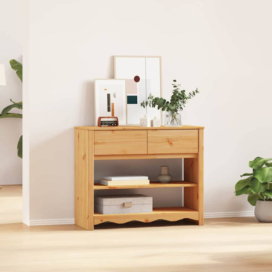 Konzolasztal fiókkal Drammen Tölgy színű 89,5 x 37 x 73 cm