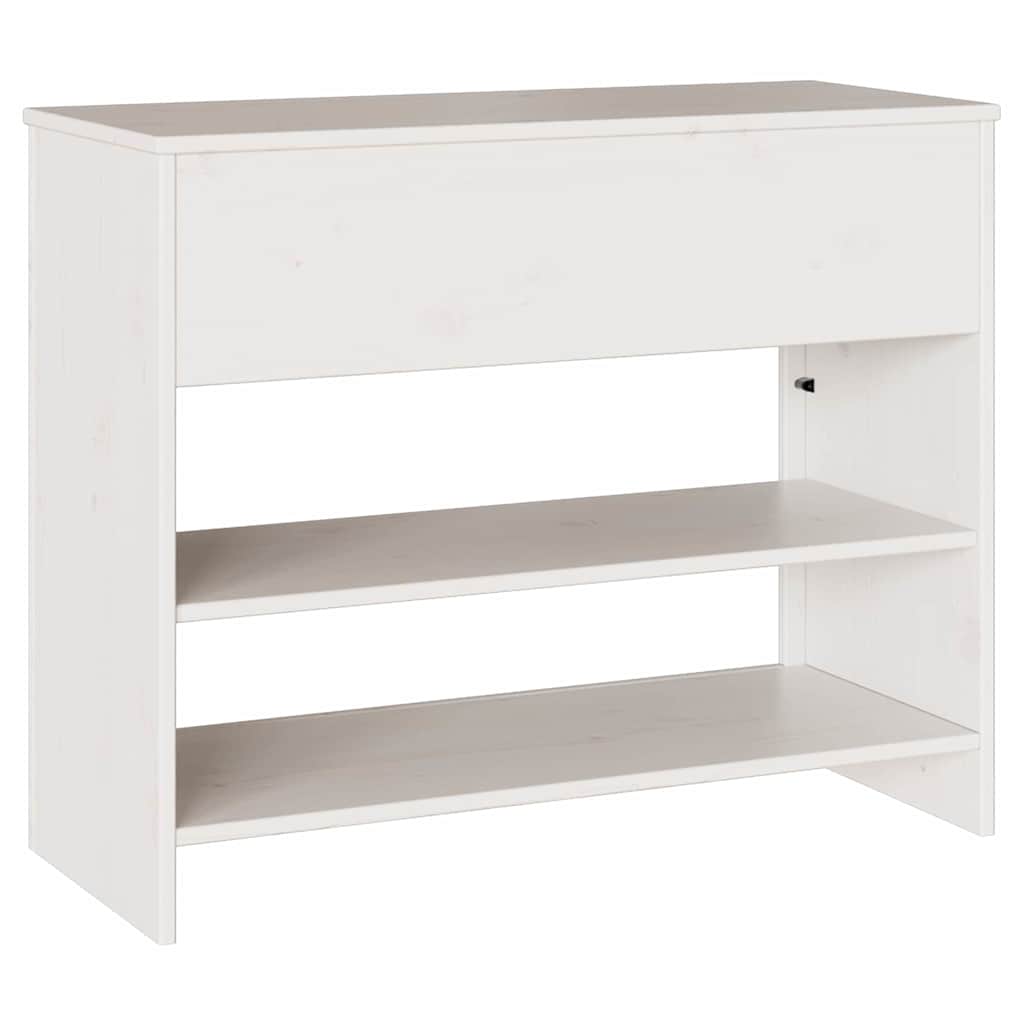 Konzolasztal Drammen Fehér 89,5 x 37 x 73 cm Tömör fenyőfa
