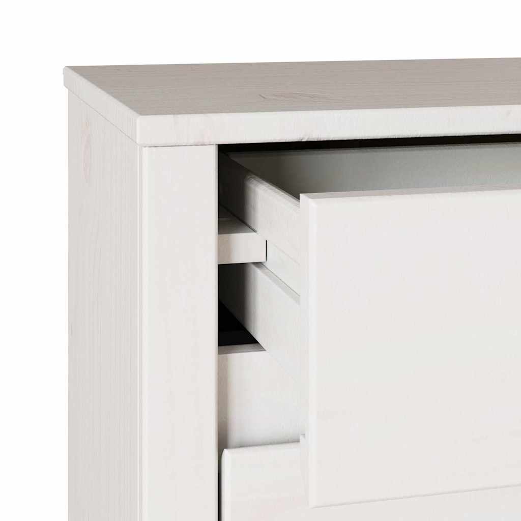 Dohányzóasztal Drammen Fehér 45 x 35 x 56 cm Tömör fenyőfa