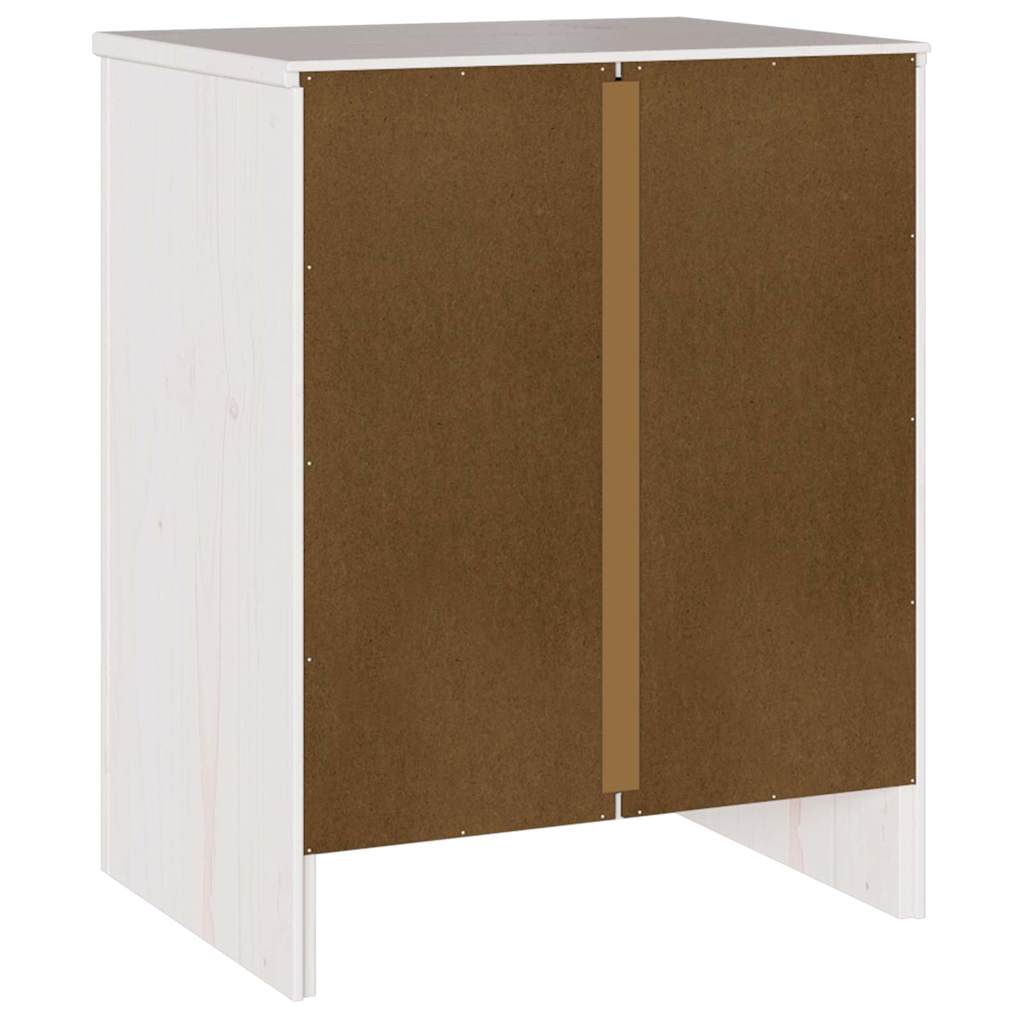 Dohányzóasztal Drammen Fehér 45 x 35 x 56 cm Tömör fenyőfa