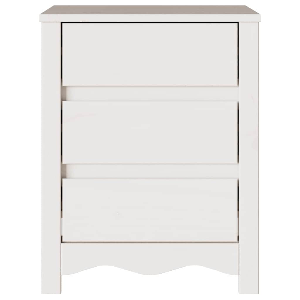 Dohányzóasztal Drammen Fehér 45 x 35 x 56 cm Tömör fenyőfa