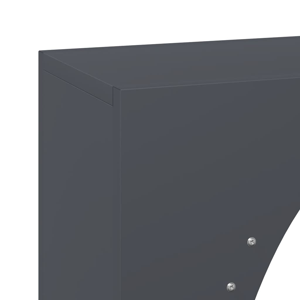 antracitszürke hidegen hengerelt acél tűzifatároló 50x23x100 cm