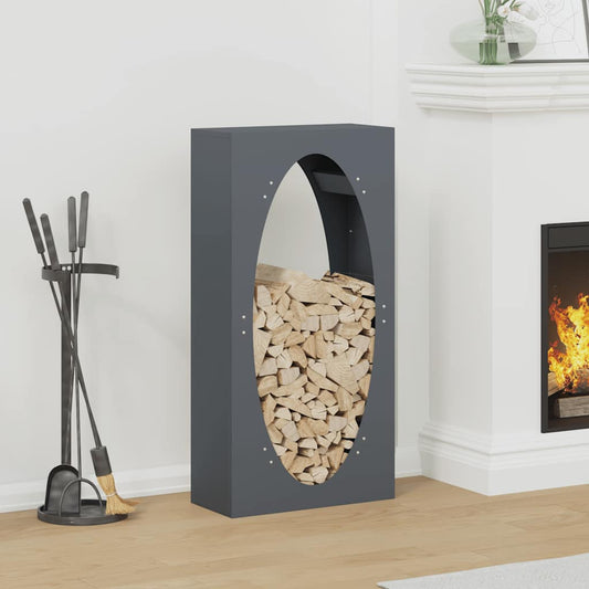 antracitszürke hidegen hengerelt acél tűzifatároló 50x23x100 cm