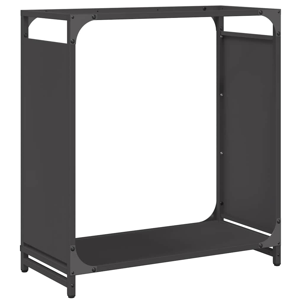 fekete hidegen hengerelt acél tűzifatároló 60x28x65 cm