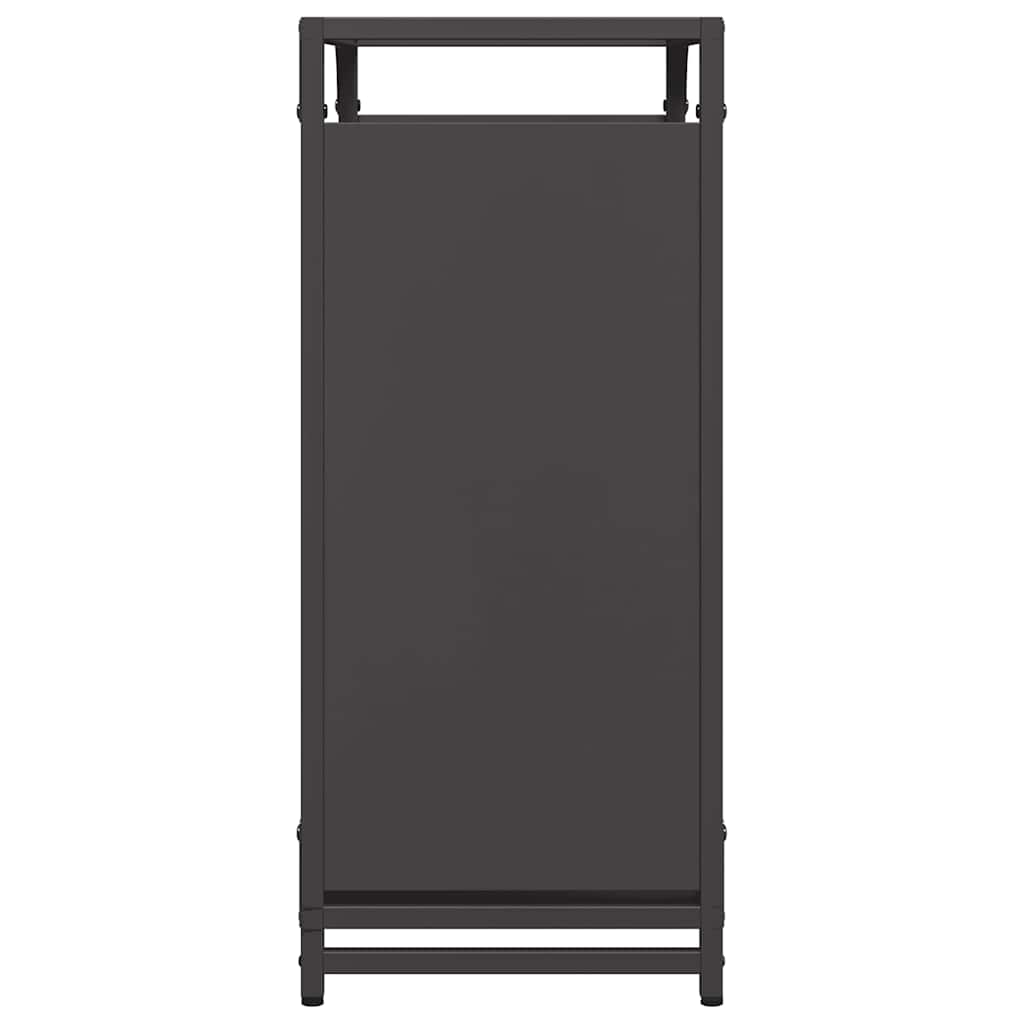 fekete hidegen hengerelt acél tűzifatároló 60x28x65 cm