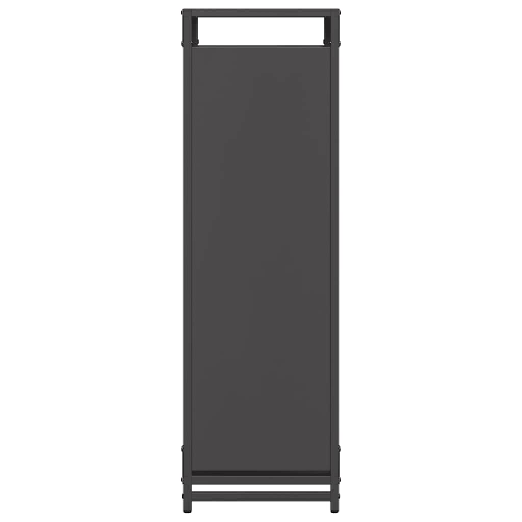 fekete hidegen hengerelt acél tűzifatároló 44x28x90 cm