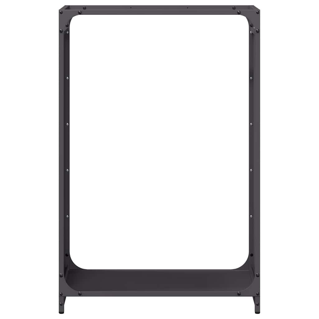 fekete hidegen hengerelt acél tűzifatároló 60x28x90 cm