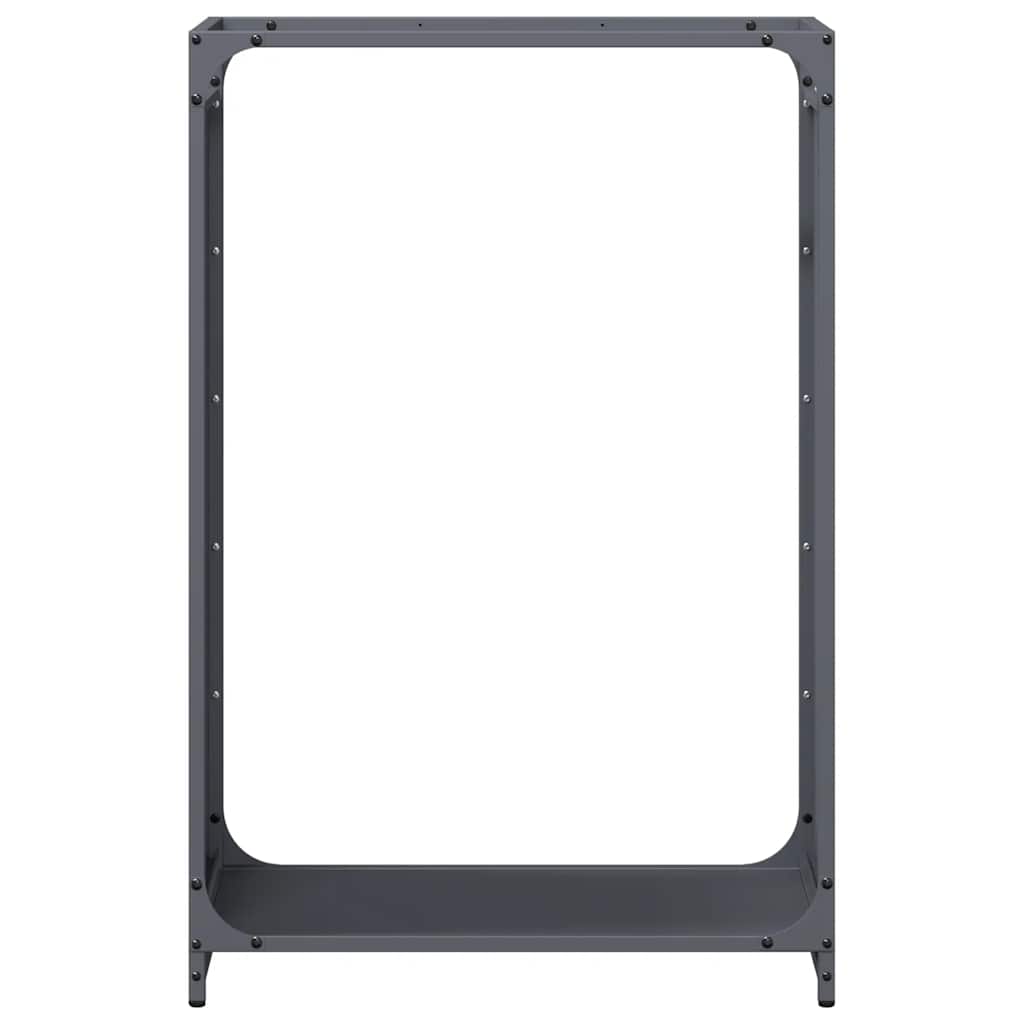 antracitszürke hidegen hengerelt acél tűzifatároló 60x28x90 cm