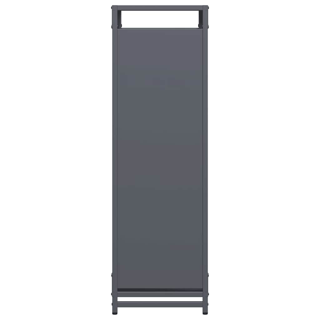 antracitszürke hidegen hengerelt acél tűzifatároló 60x28x90 cm