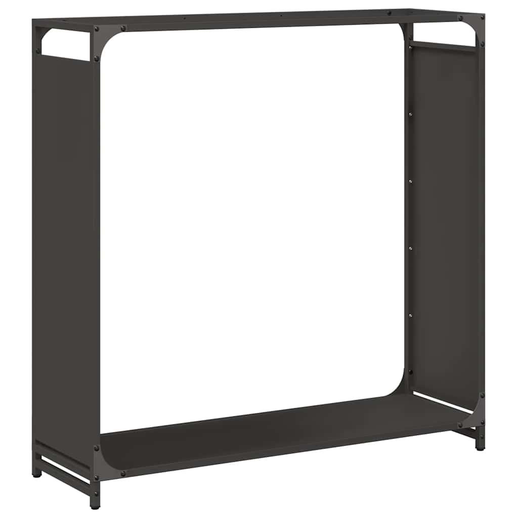 fekete hidegen hengerelt acél tűzifatároló 90x28x90 cm