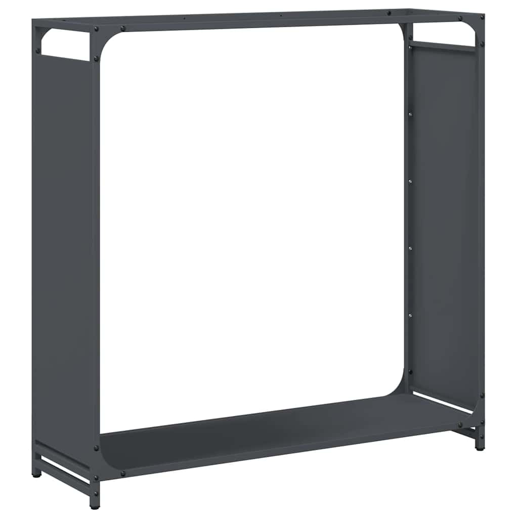 antracitszürke hidegen hengerelt acél tűzifatároló 90x28x90 cm