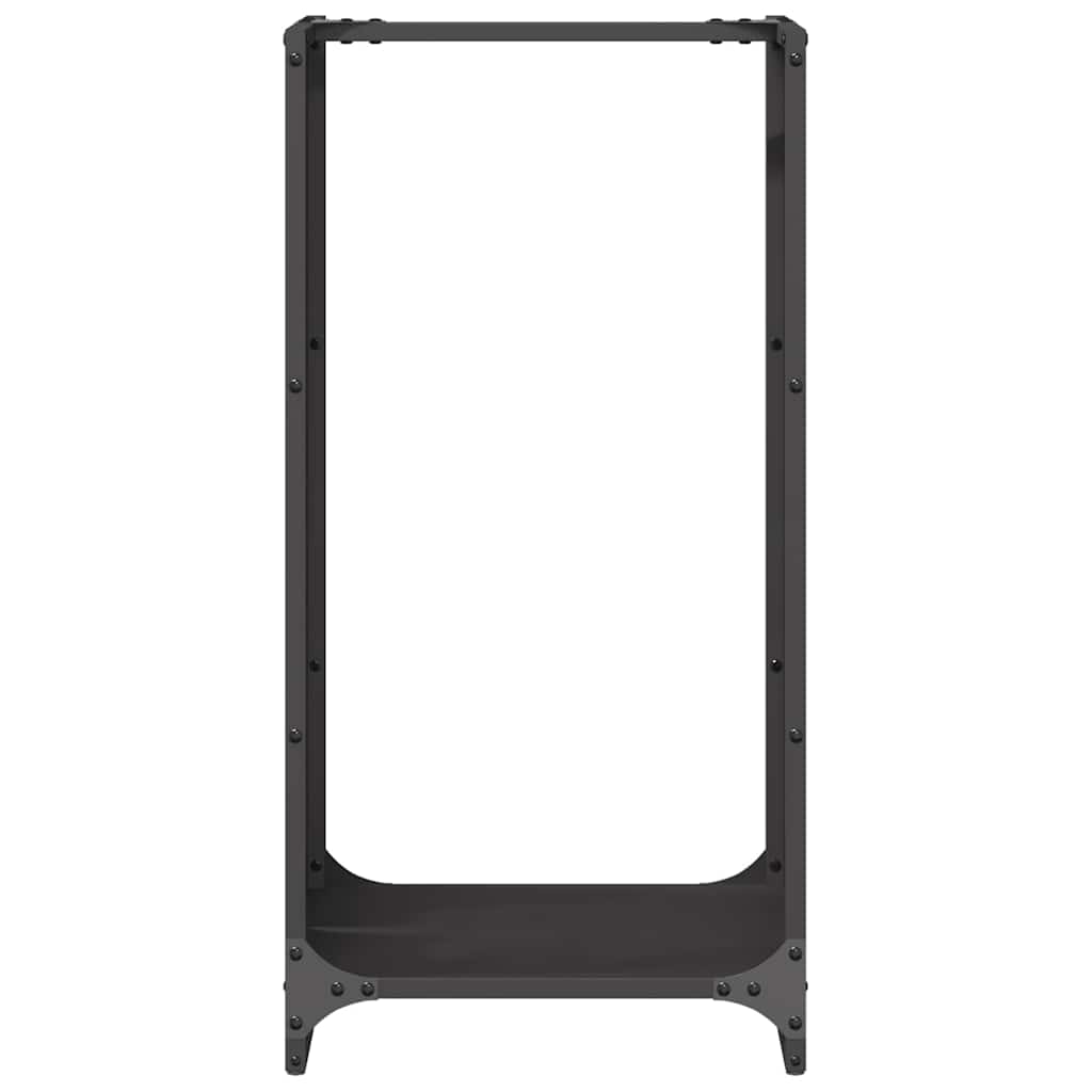 fekete hidegen hengerelt acél tűzifatároló 40x30x80 cm