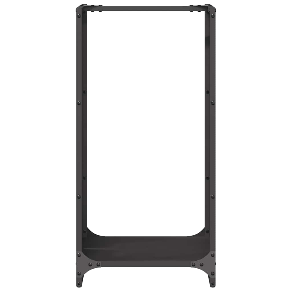 fekete hidegen hengerelt acél tűzifatároló 40x30x80 cm