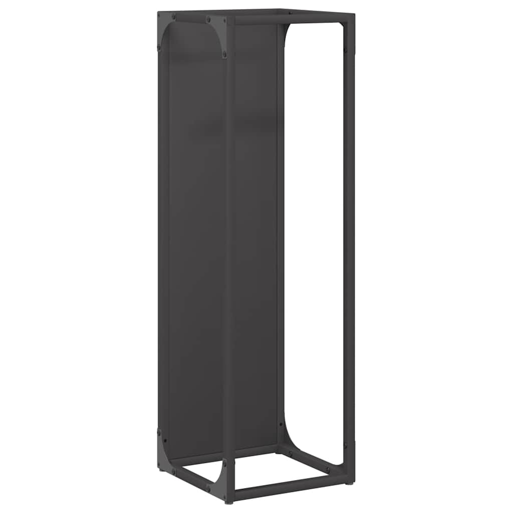 fekete hidegen hengerelt acél tűzifatároló 25x25x80 cm