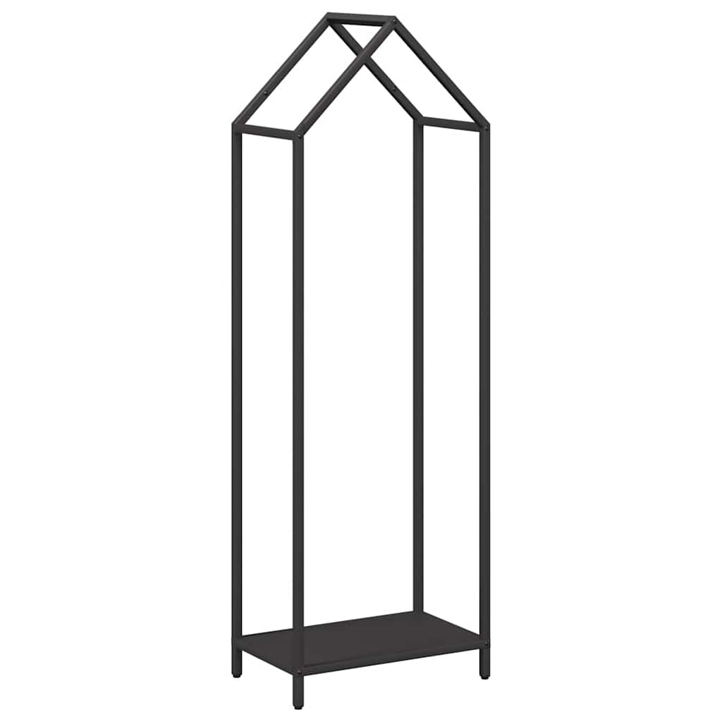 fekete hidegen hengerelt acél tűzifatároló 40x25x120 cm