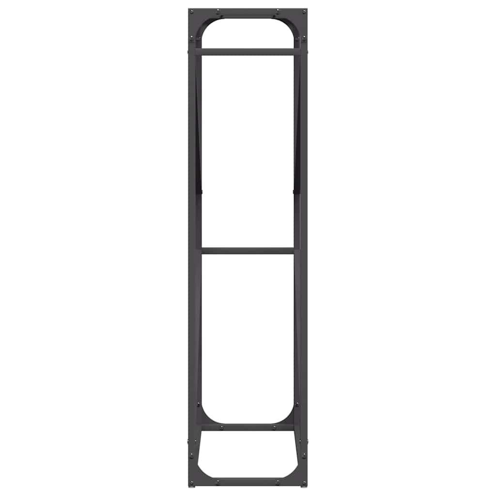 fekete hidegen hengerelt acél tűzifatároló 60x25x100 cm