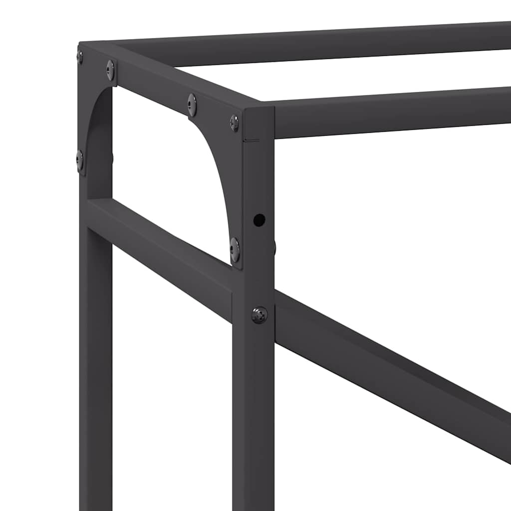 fekete hidegen hengerelt acél tűzifatároló 60x25x100 cm