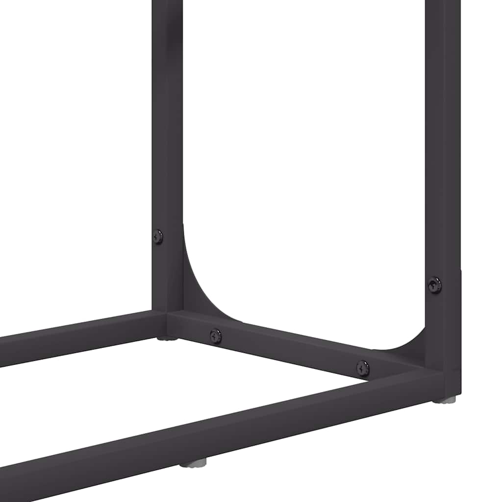 fekete hidegen hengerelt acél tűzifatároló 60x25x100 cm