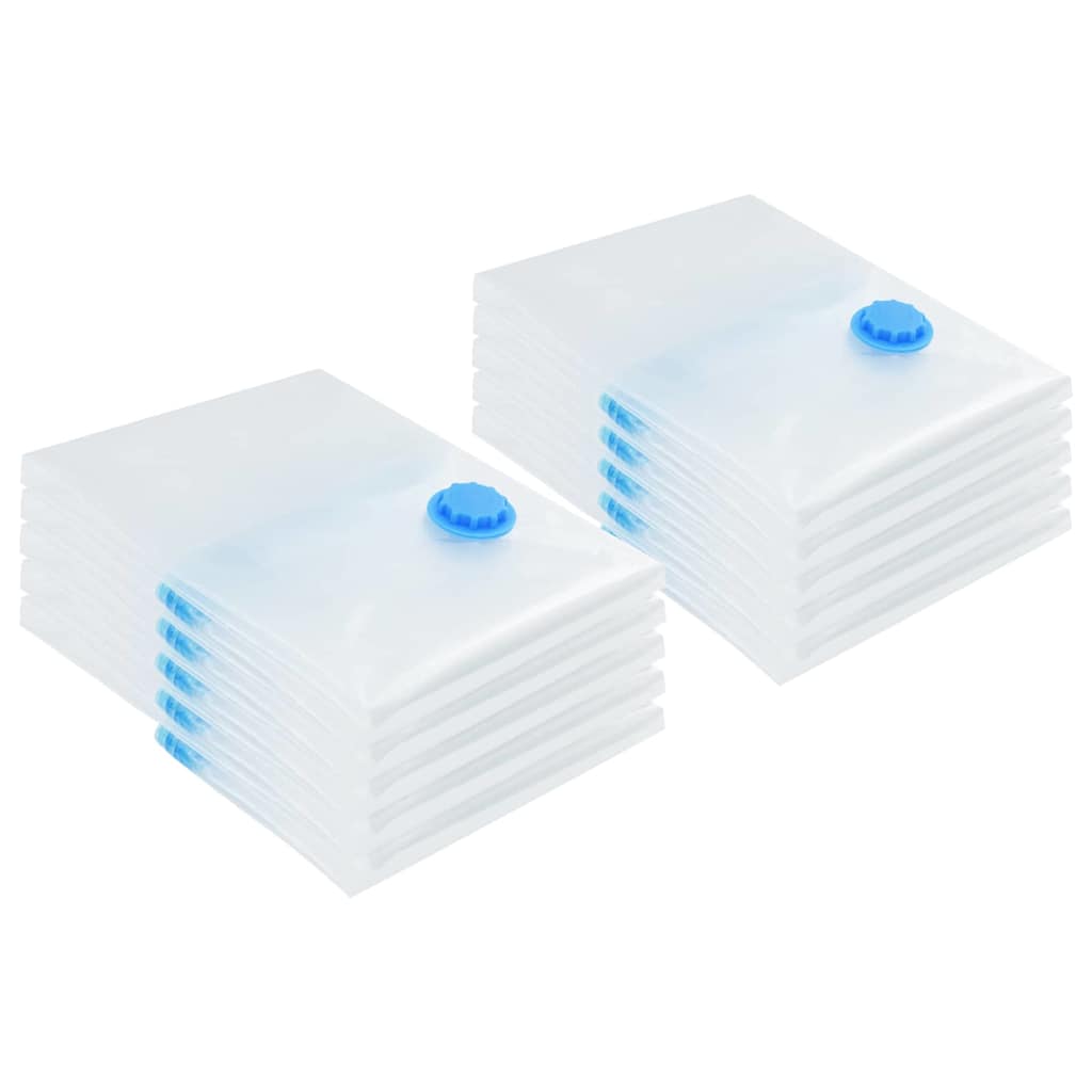 Tárolótáskák Falra szerelhető 10 pcs Átlátszó és Kék 70 x 50 cm