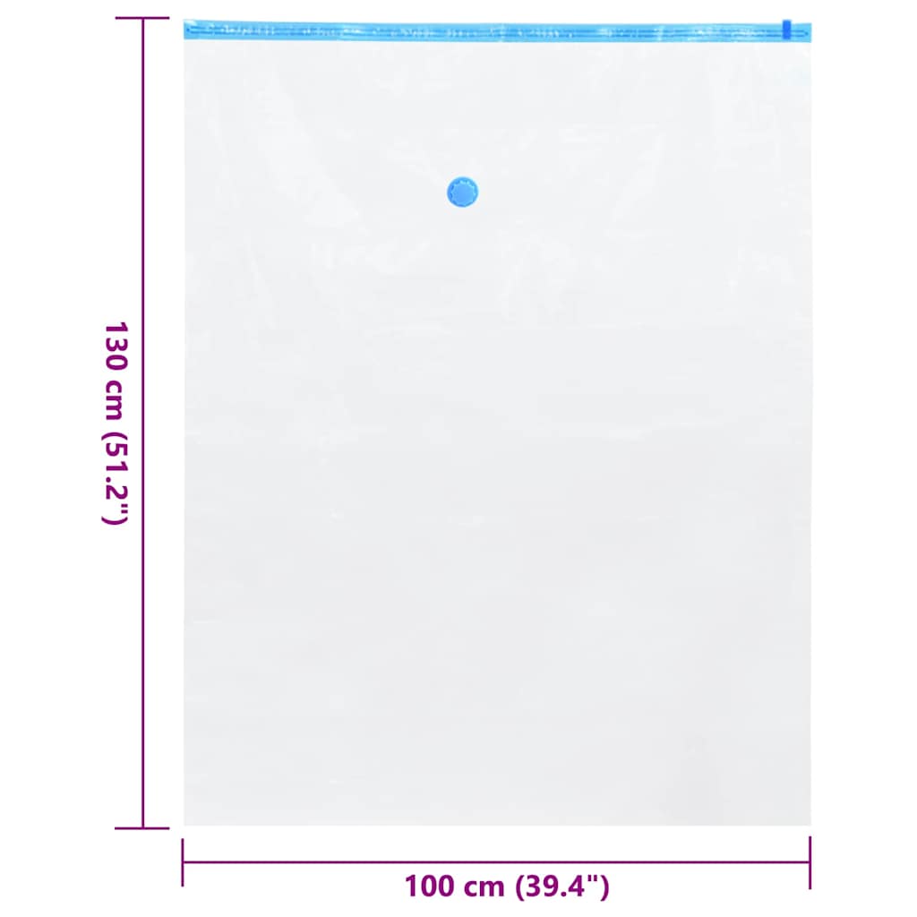 Tárolótáskák tárolóval 50 pcs Átlátszó és Kék 130 x 100 cm