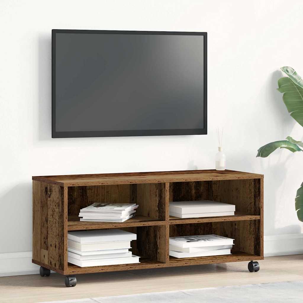 TV szekrény 90 x 35 x 40.5 cm Barna Szerelt fa