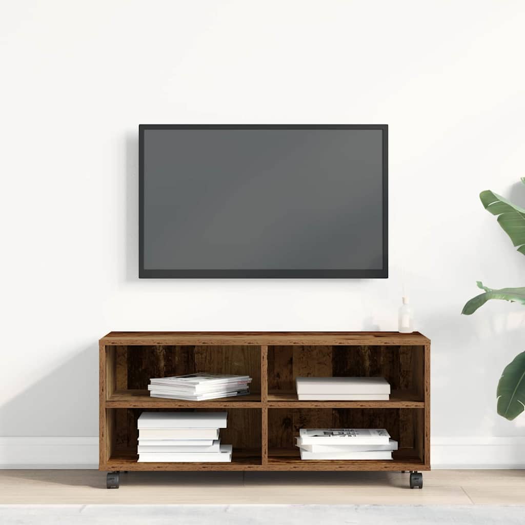 TV szekrény 90 x 35 x 40.5 cm Barna Szerelt fa