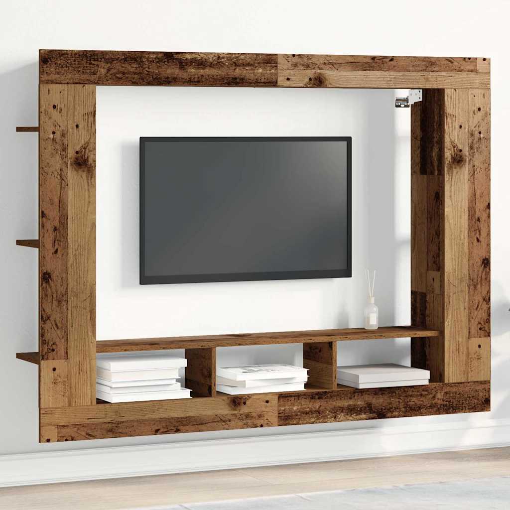 TV szekrény 152 x 22 x 113 cm Régi fa Szerelt fa
