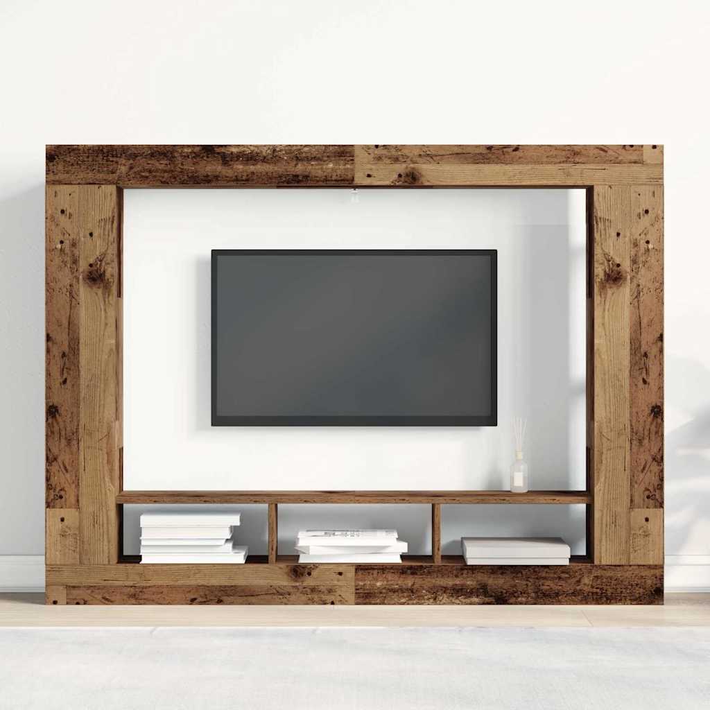 TV szekrény 152 x 22 x 113 cm Régi fa Szerelt fa