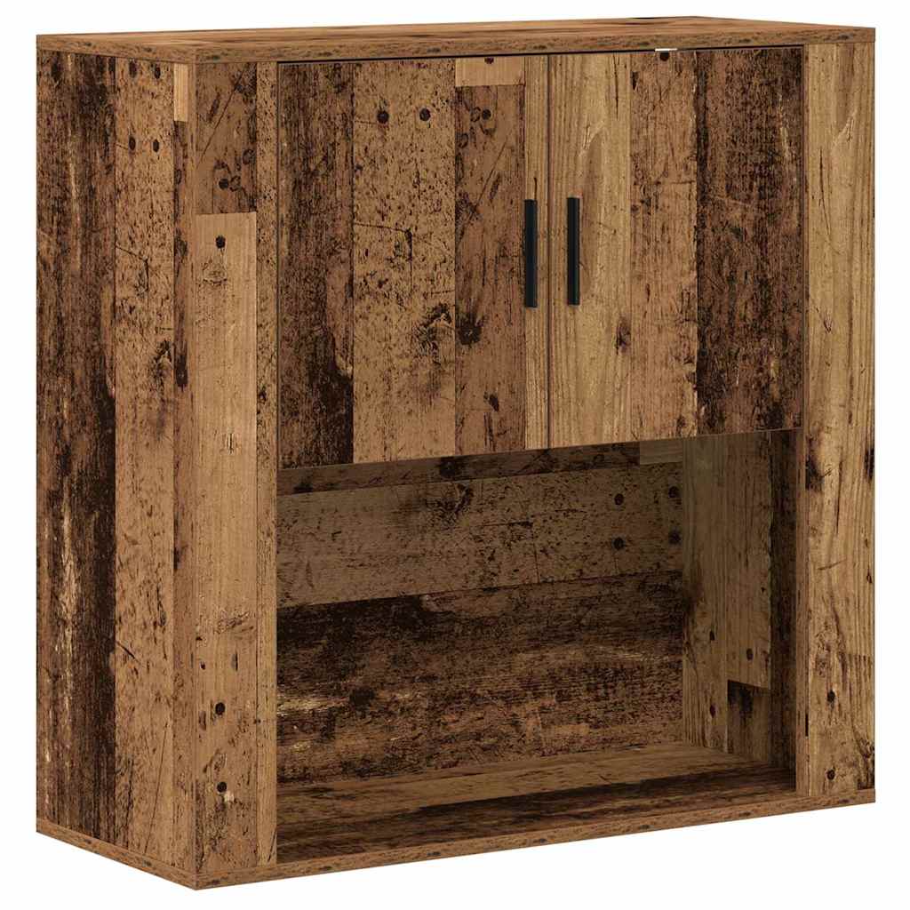 Fali Szekrény polcokkal Öreg fa 80 x 33 x 80 cm Szerelt Fa