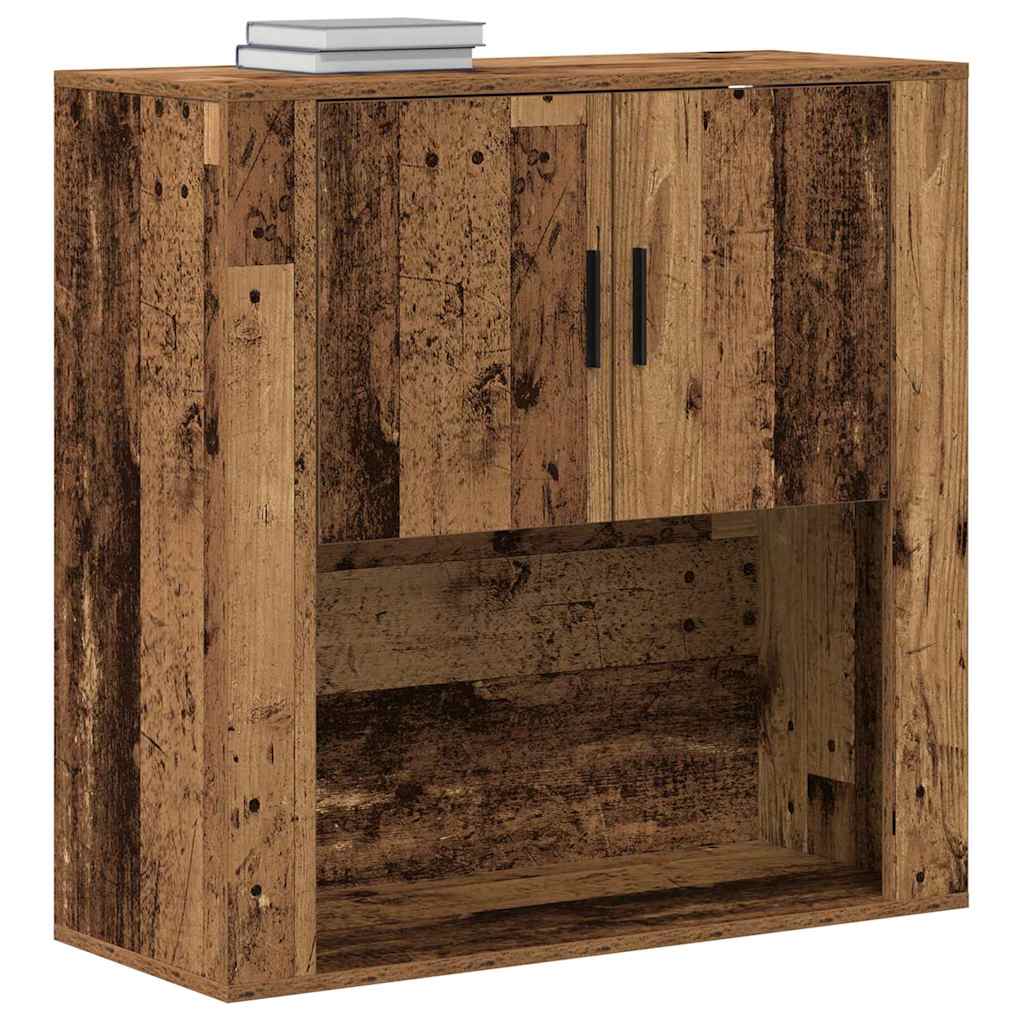 Fali Szekrény polcokkal Öreg fa 80 x 33 x 80 cm Szerelt Fa