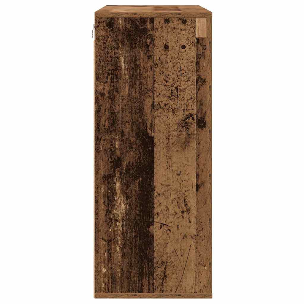 Fali Szekrény polcokkal Öreg fa 80 x 33 x 80 cm Szerelt Fa