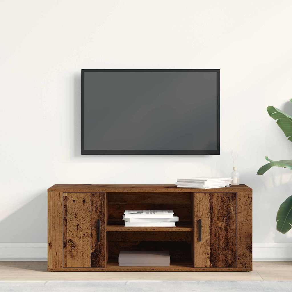 TV szekrény 100 x 35 x 40 cm Régi fa Szerelt fa